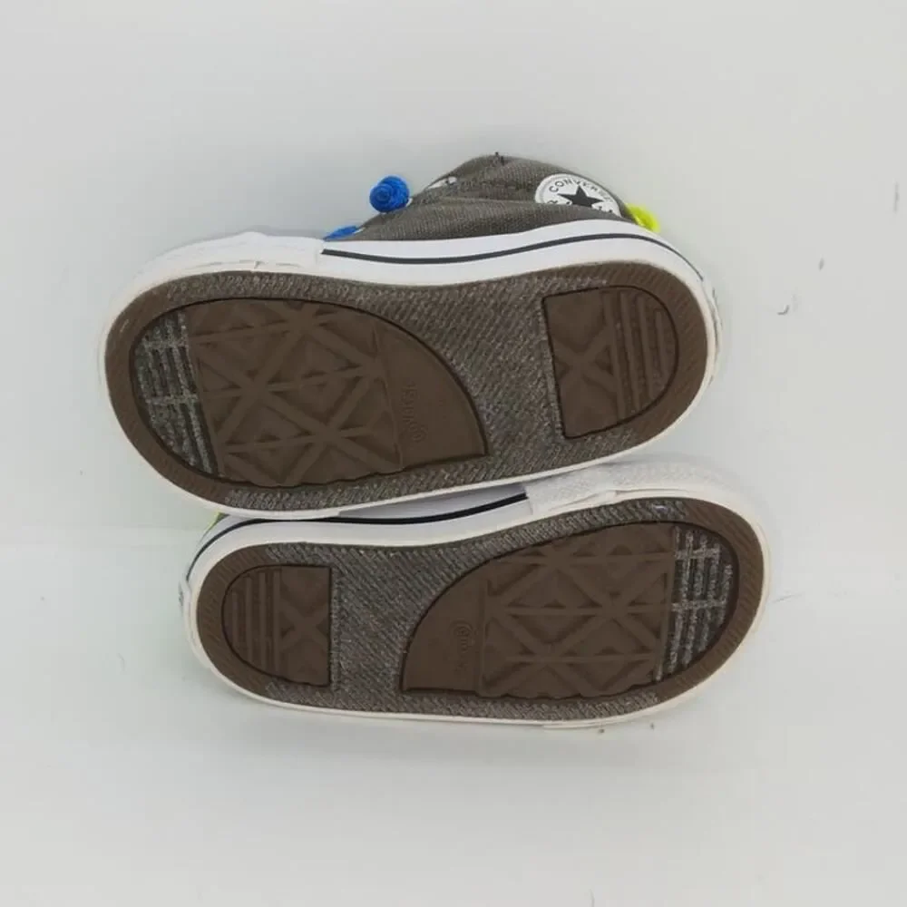 CONVERSE AS Chuck Taylor Toddler HiTop Gray/Blue Sneakers - Size: 4